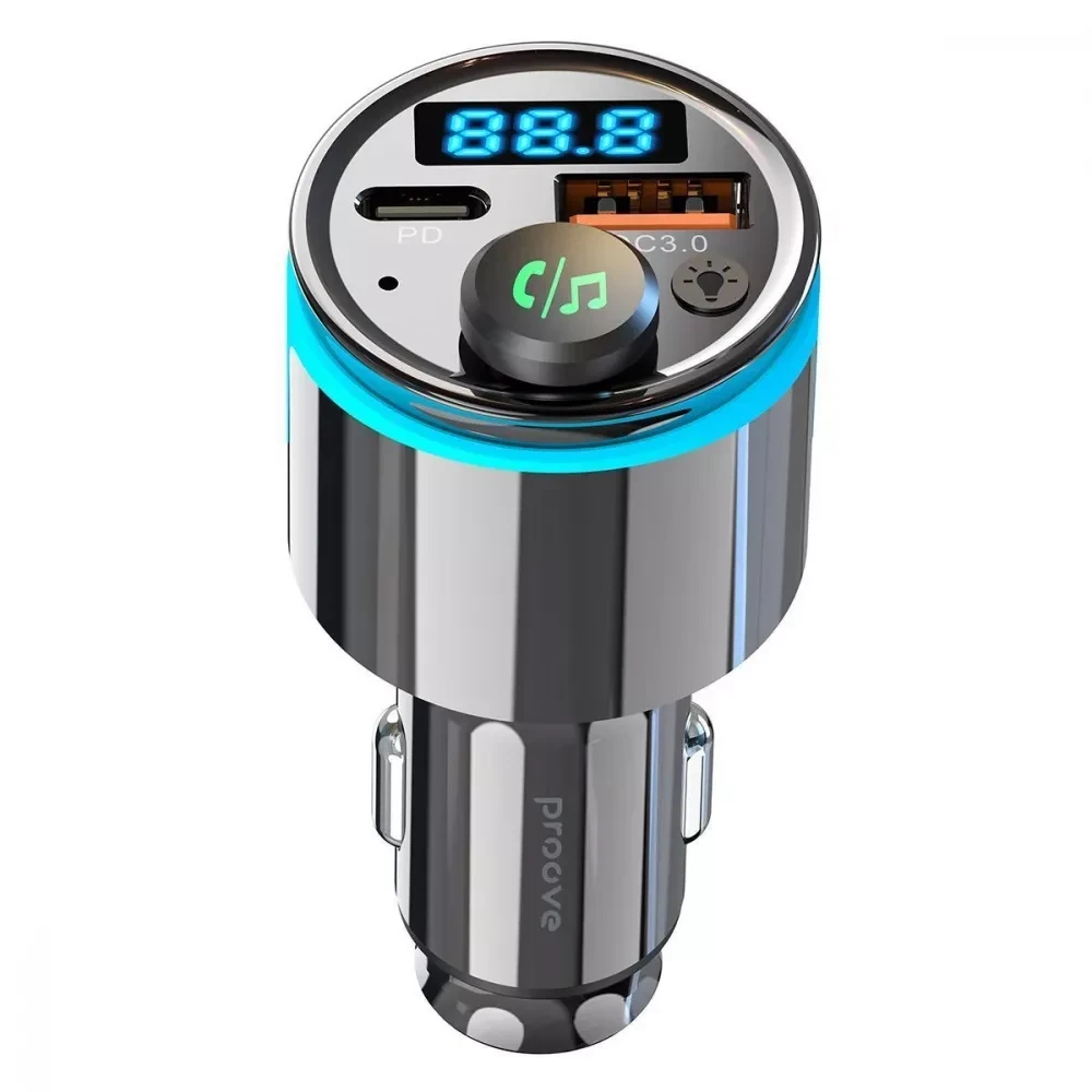 FM-трансмітер Proove FM Launcher Nexus АЗУ 30W PD/QC3.0 Type-C/USB Black - фото 3 FM-трансмітер Proove FM Launcher Nexus АЗУ 30W PD/QC3.0 Type-C/USB Black - фото 3