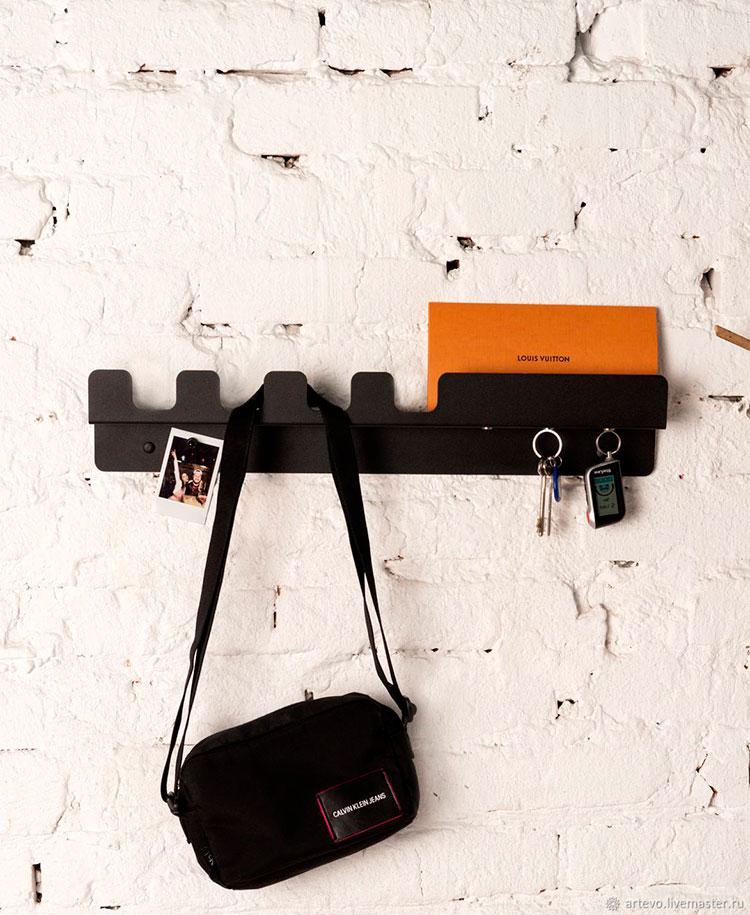 Вешалка с ключницей настенная NC Home Combo Черный (110090)