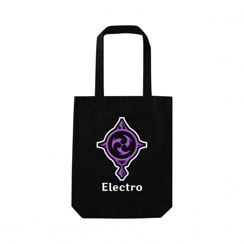 ЕКО-сумка шопер Електро Genshin Ukraine Черный (16023)