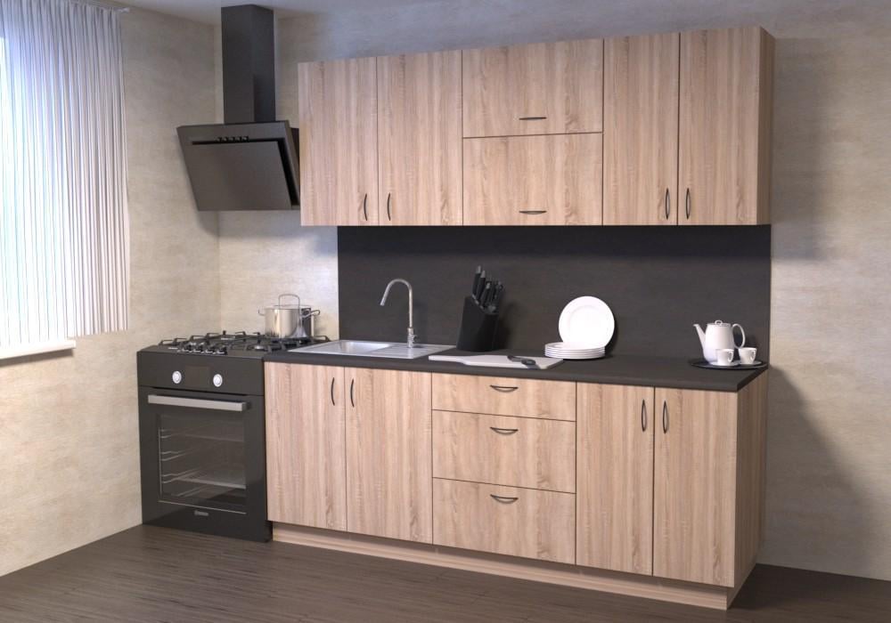 Кухня готовая 2000 без столешницы Сонома