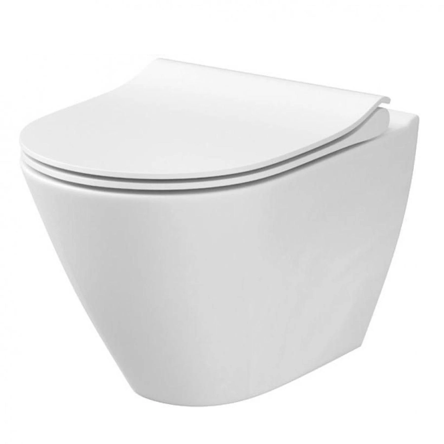 Унитаз подвесной Cersanit CET 743 City Oval Clean On с крышкой Slim дюропласт Lift (000022157)