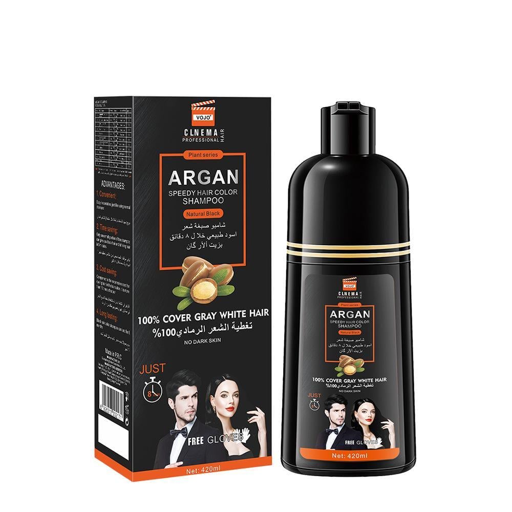Шампунь для волос красящий Nitro 3в1 420 мл Черный (ARGAN-1)