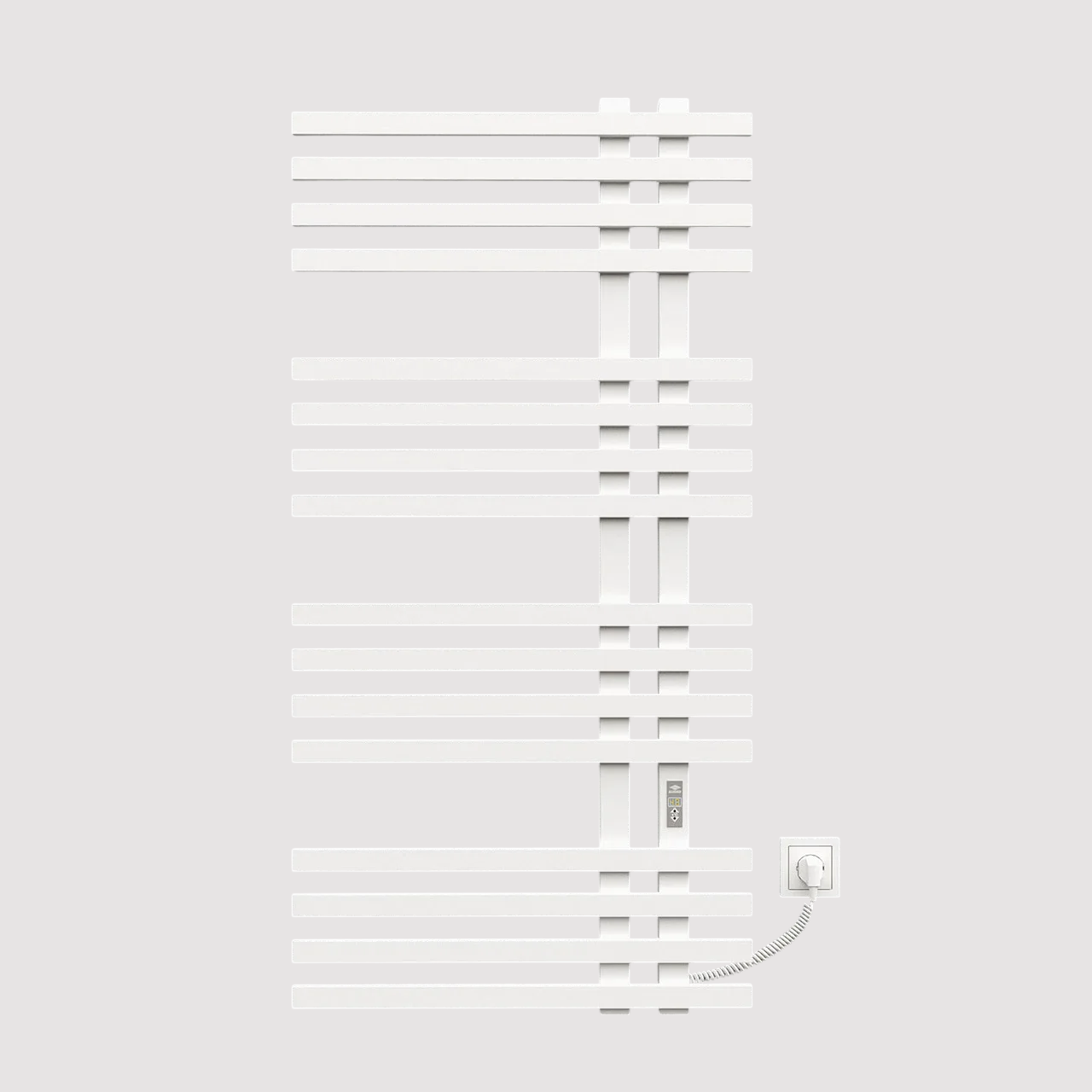 Полотенцесушитель электрический KOSSER Лестница Браш 1200х600 мм/16 ER Белый (KSR-ДБ03ERW)