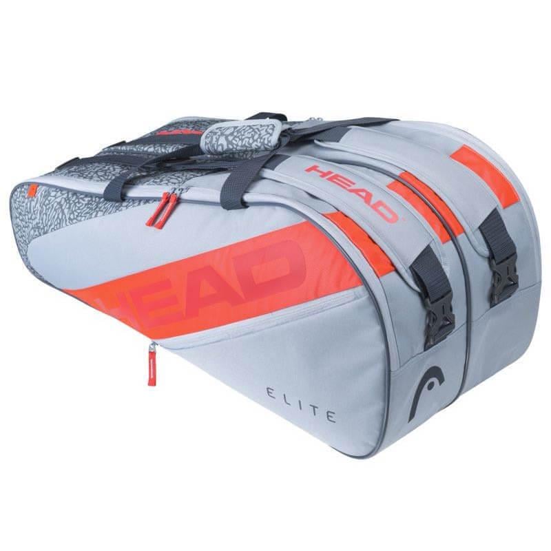 Спортивна сумка для тенісу Head Elite 9R Grey/Orange (724794218655)