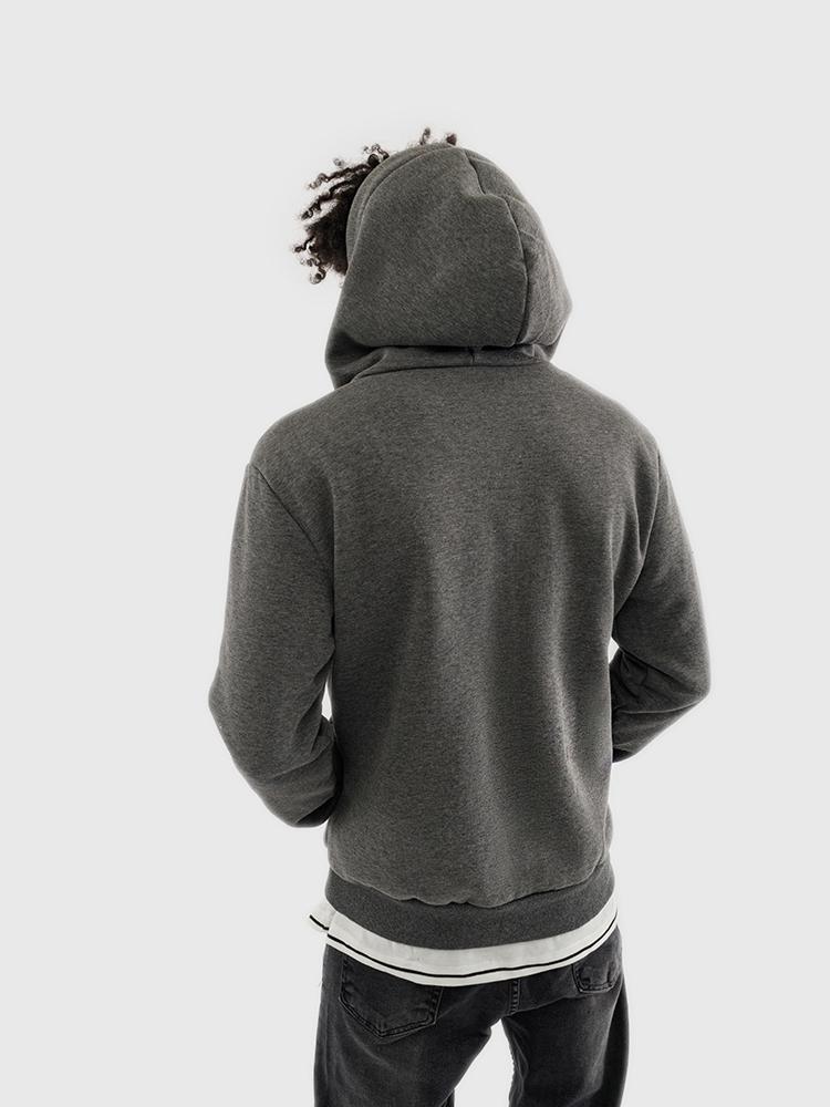 Толстовка чоловіча на блискавці ЦБ-00222340 р. 44 Темно-сірий (SKT000915003) - фото 3