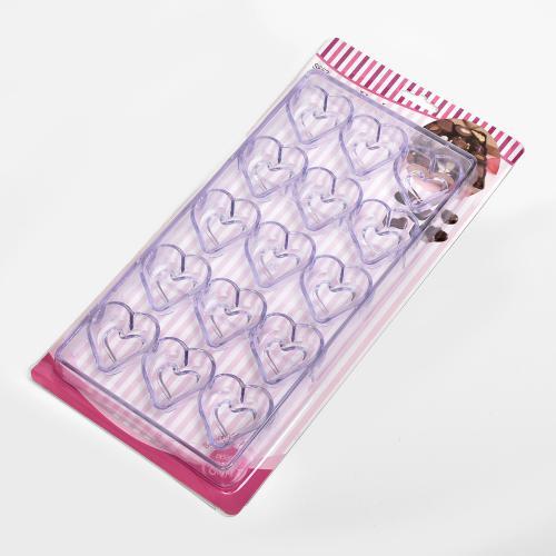 Форма для шоколада акрил Heart 15шт. 16.5х33 см Прозрачный (R92351)