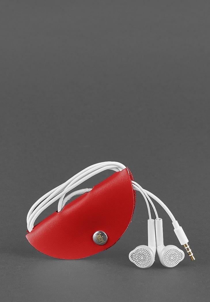 Держатель кожаный для наушников и проводов Красный (A-031931) - фото 2 Держатель кожаный для наушников и проводов Красный (A-031931) - фото 2