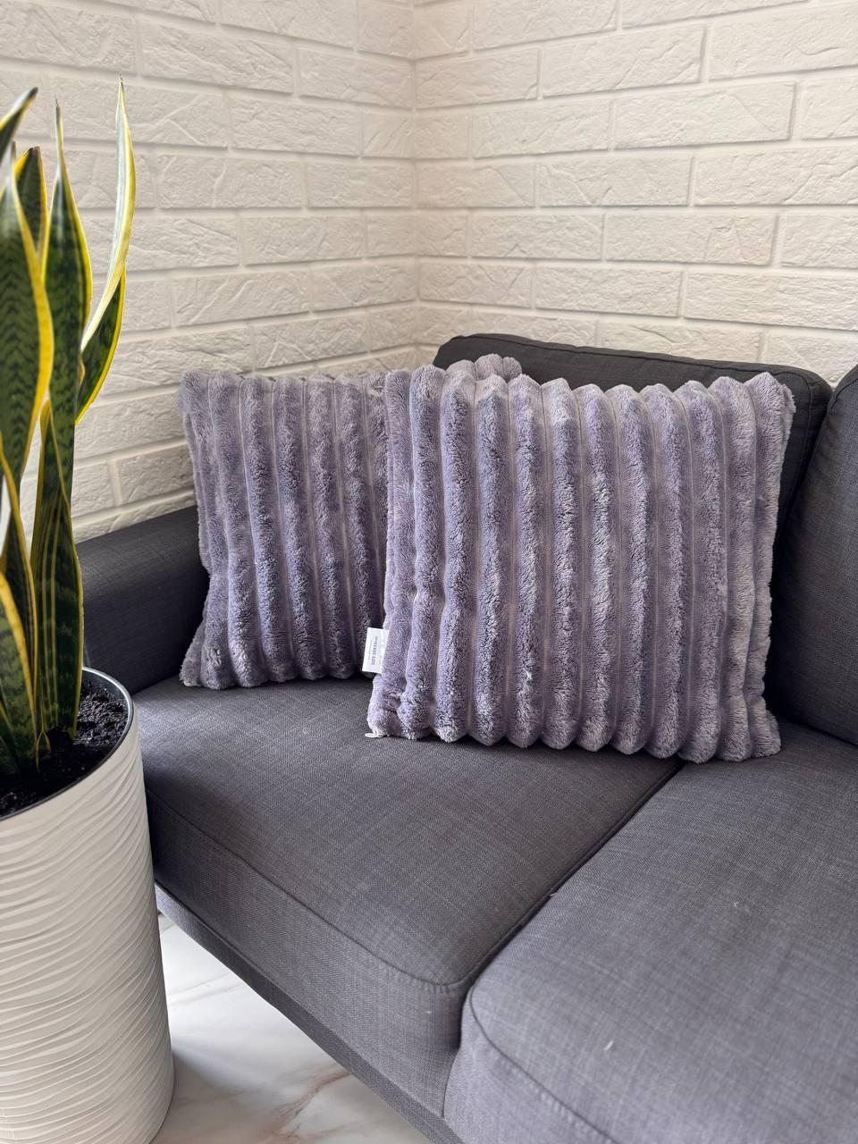 Наволочки декоративні шарпей 50х50 2 шт. Сірий (Д-dek-navolochka-001-01) - фото 2 Наволочки декоративні шарпей 50х50 2 шт. Сірий (Д-dek-navolochka-001-01) - фото 2