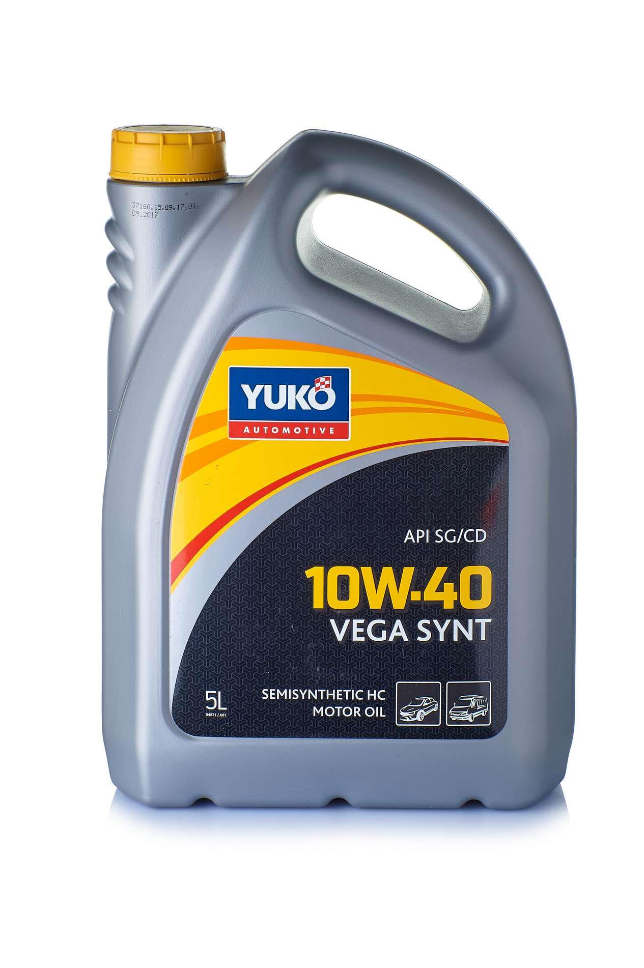 Моторное масло автомобильное YUKO VEGA SYNT 10W-40 5 л (1032)