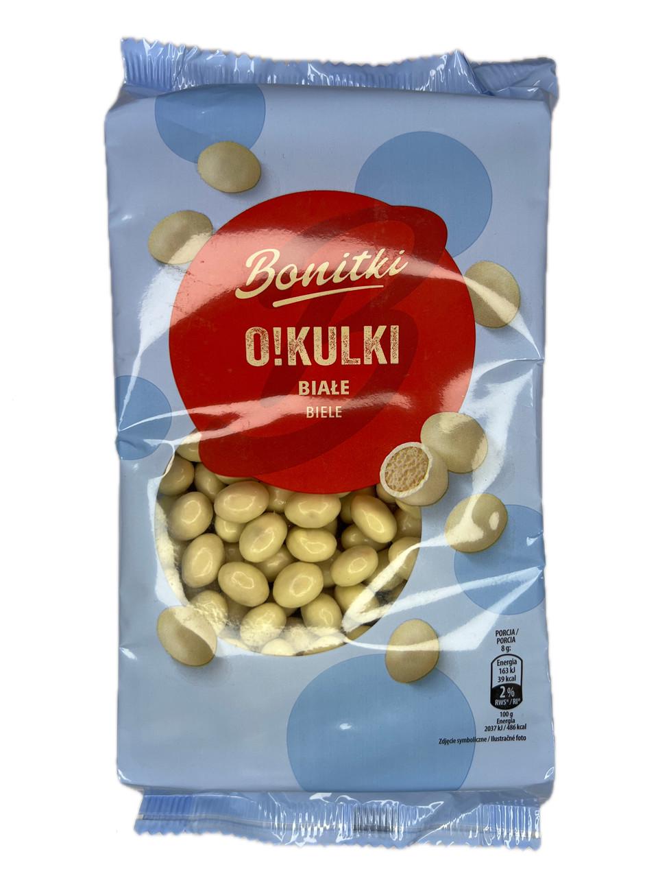 Печенье драже Bonitki OKulki белый шоколад 260 г