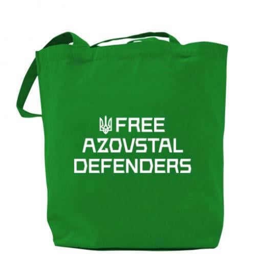 Шопер Free Azovstal Defenders 37х41 см Зелений (18042289-10-205279)