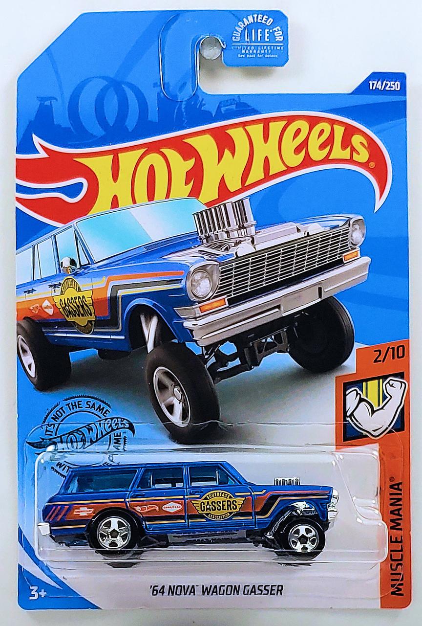 Игрушечная машинка Hot Wheels 64 Nova Wagon Gasser 2020 Muscle Mania №174 WalGreens Exclusive (GHG63)