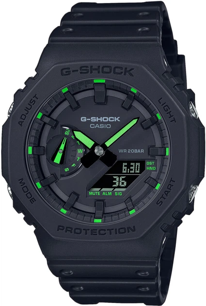 Наручные часы мужские Casio G-Shock GA-2100-1A3 ударопрочные с карбоновым корпусом/водозащитой 200 м/подсветкой Черный (3048976917)