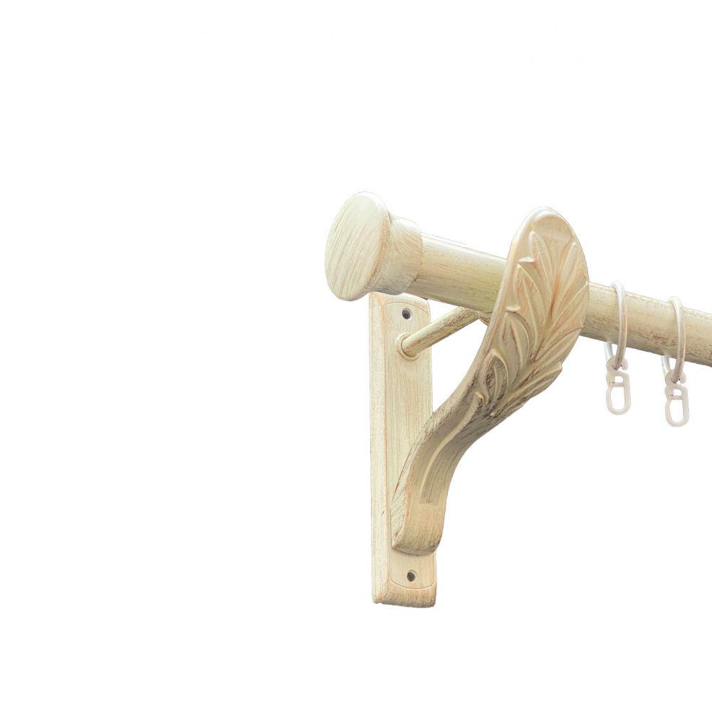 Карниз Orvit Дуо металевий однорядний ретро гладка труба кільце металеве 25 мм 200 см Біле Золото (00-00010531)