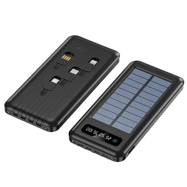 Батарея мобильная универсальная UKC Solar Smart 1015 с солнечной панелью 10000 mAh Black (tf5085) - фото 4