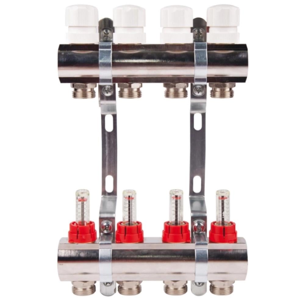 Коллектор SD Plus с расходомерами и термостатичным кранами 1" 3 выхода (SD235W3)