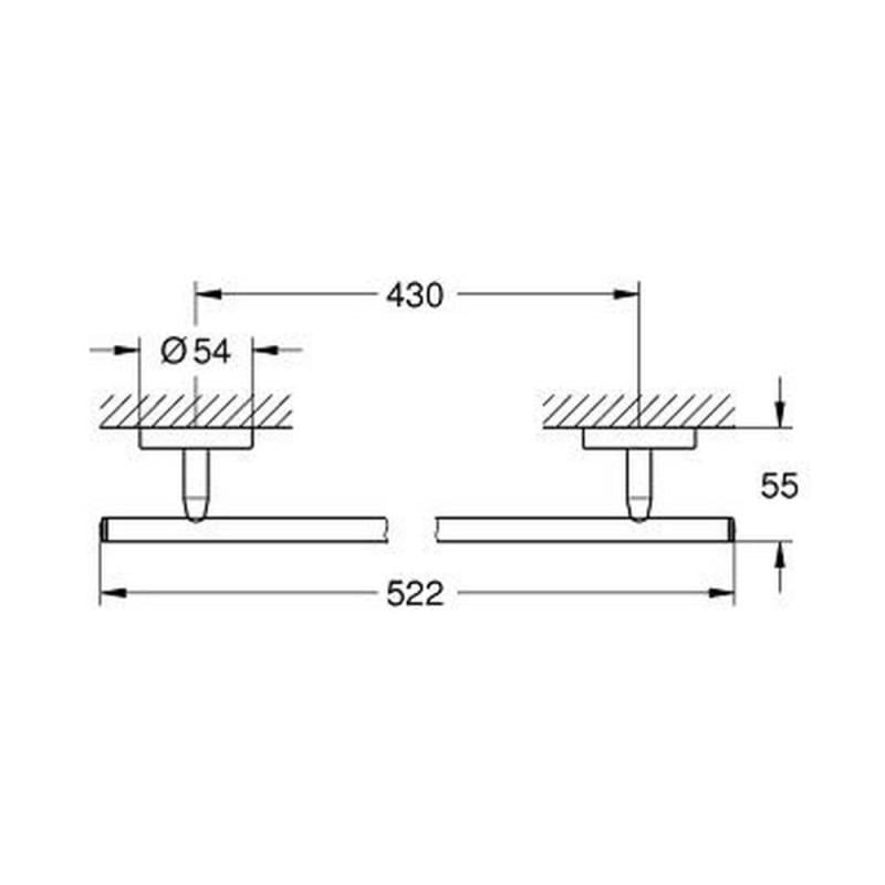 Тримач для рушника Grohe Bau Cosmopolitan 40459001 Хром (53692) - фото 2