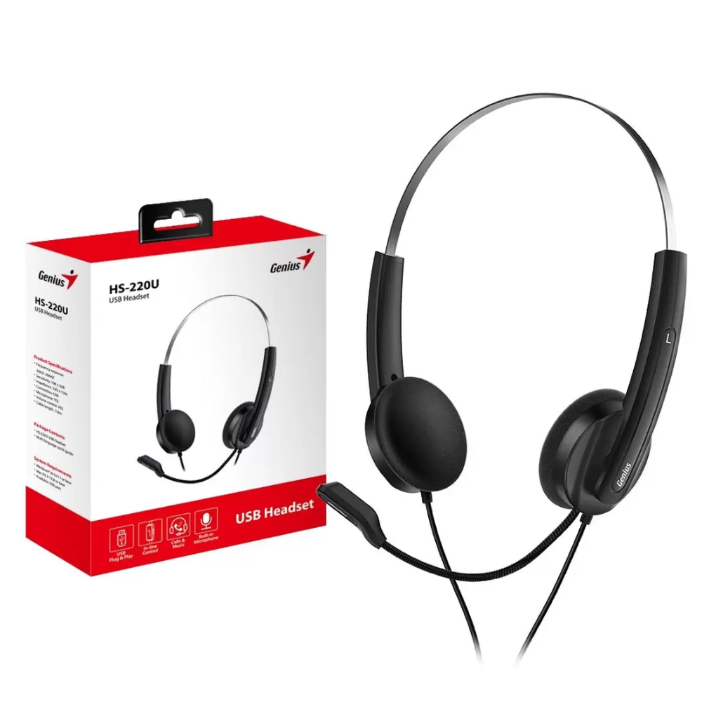 Гарнітура Genius HS-220U провідна 1,8 м (568936) - фото 2