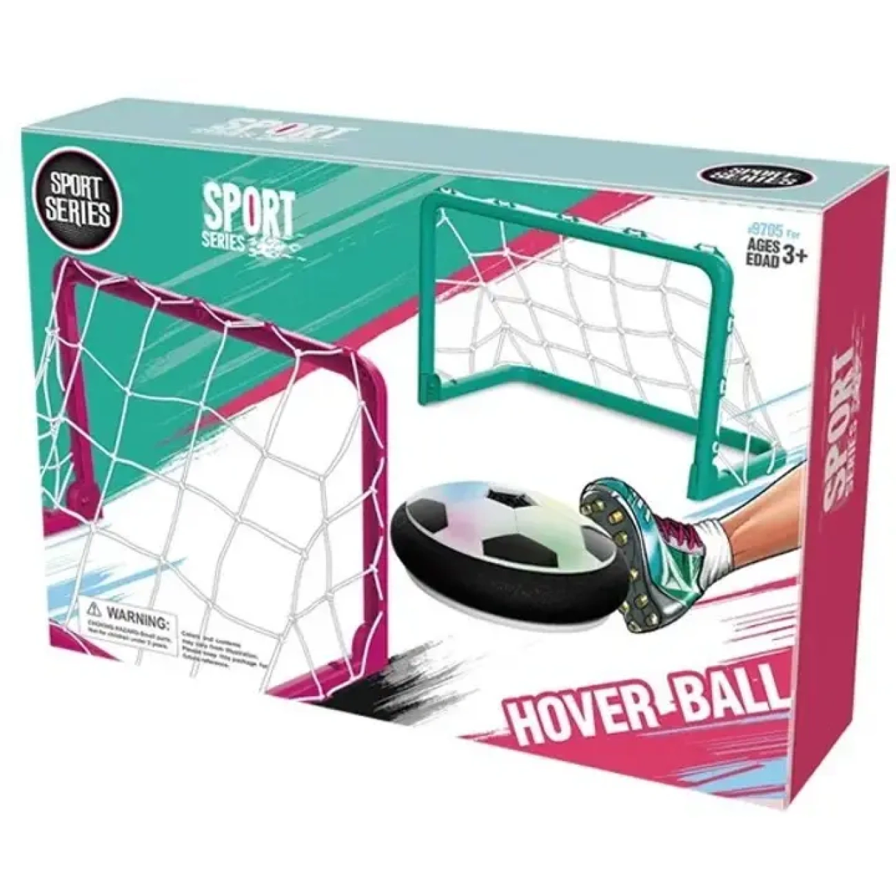 Интерактивный футбольный комплект Hover Ball с неоновым светом и компактными мини-воротами