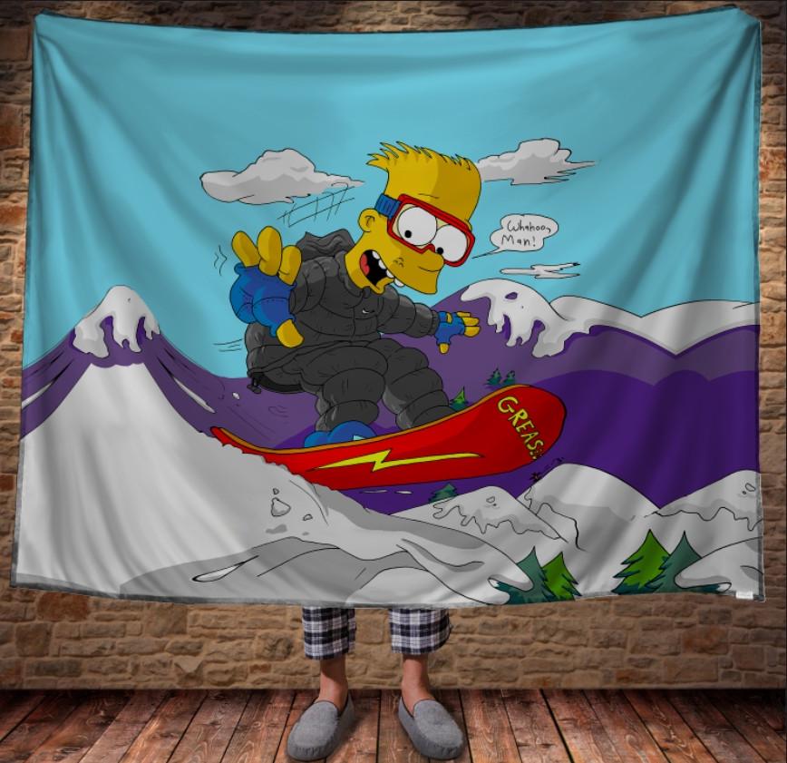 Плед с 3D принтом Симпсоны 150x200 см (epi_0279)