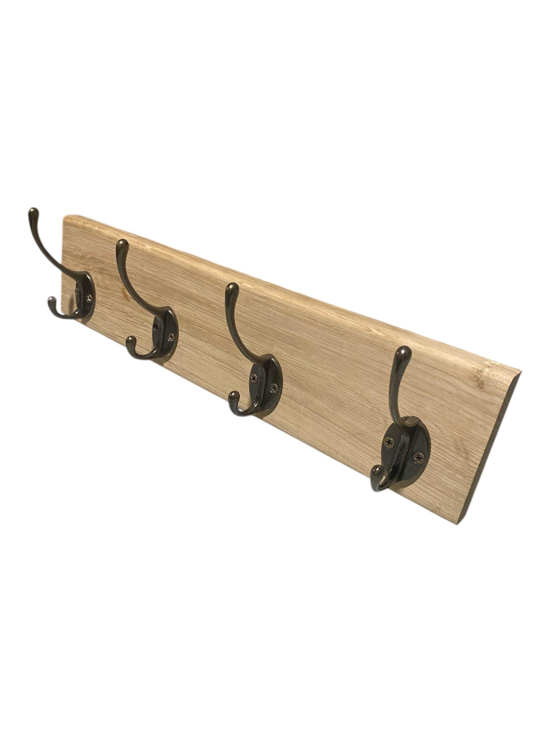 Вішак настінний з натурального дуба на 4 гачки (31234391)