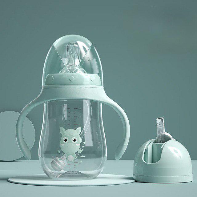 Пляшечка-поїльник антиколікова 2в1 Mommy Bag 240 мл Бірюзовий (141429)
