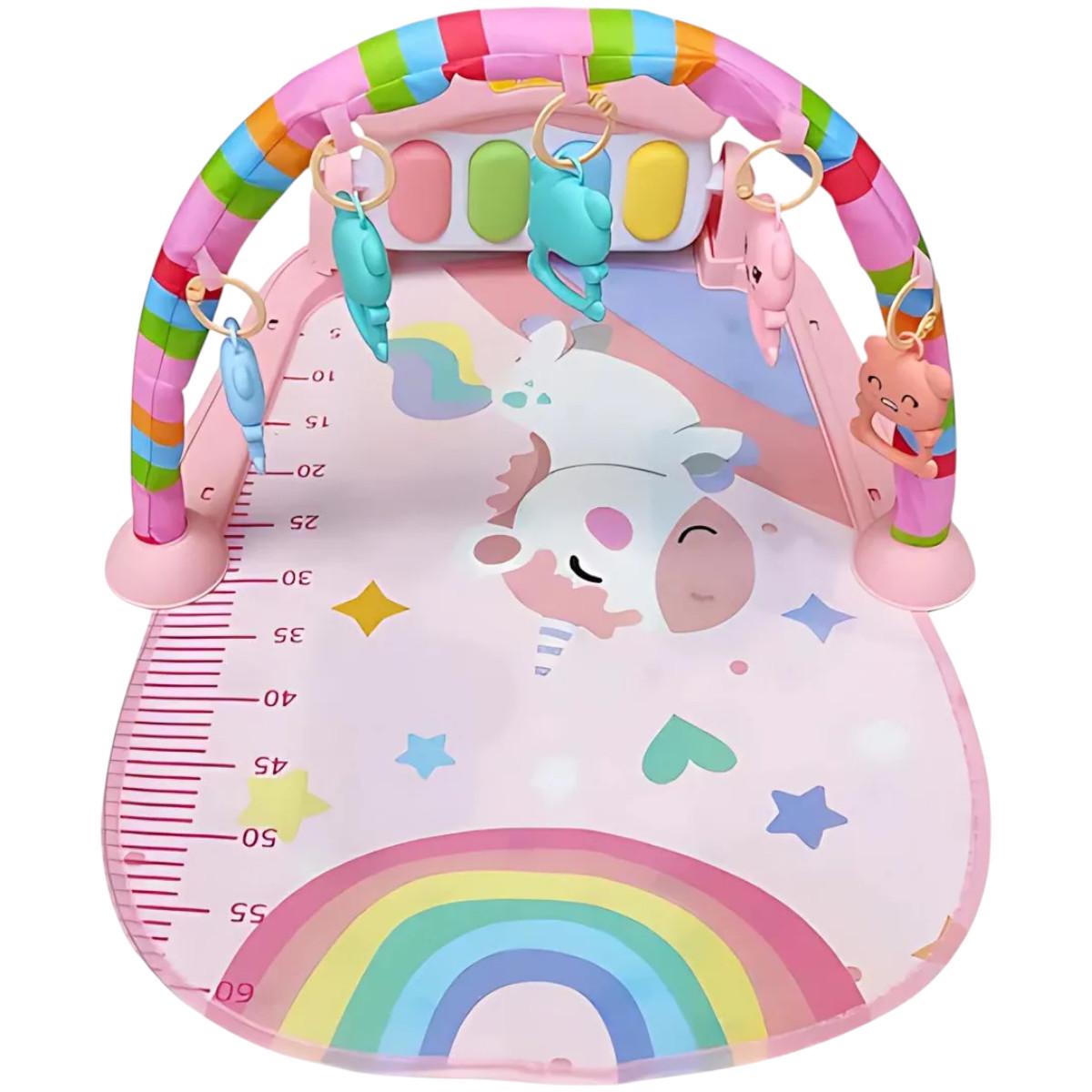 Розвиваючий килимок для дітей Baby Piano Gym з дугою піаніно та підвісками (8808-2)