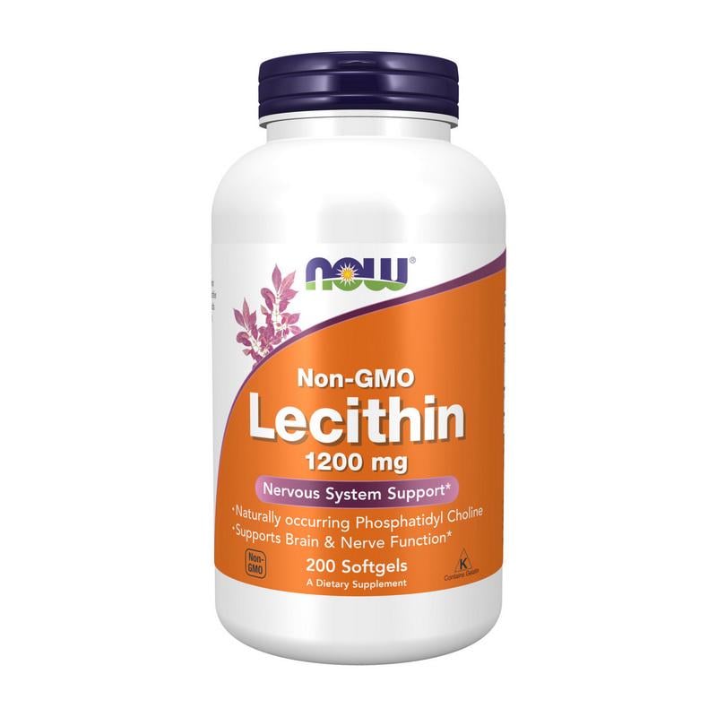 Лецитин соевый NOW Lecithin 1200 mg 200 мягких капс.