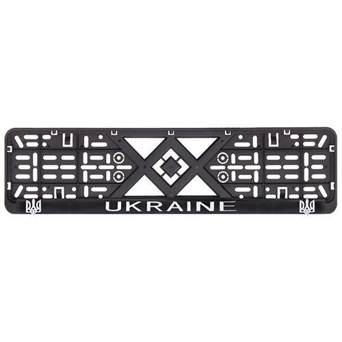 Рамка номерного знака Ukraine пластиковая c хромированной надписью