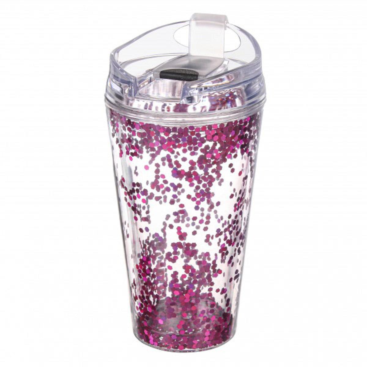 Стакан с двойными стенками и трубочкой 450 мл Red (69-762)