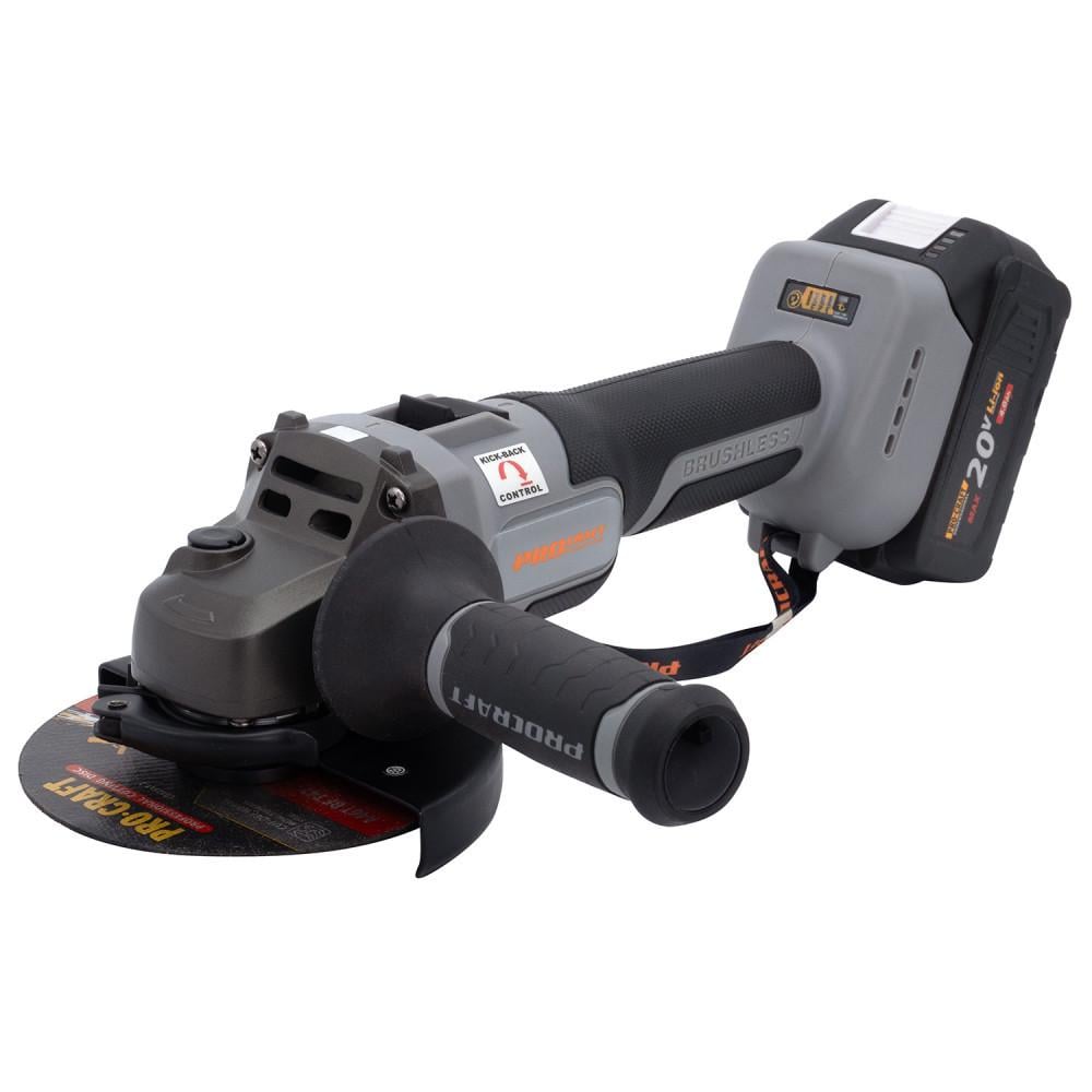 Болгарка акумуляторна Procraft Industrial AG125A 1 АКБ/ЗУ/сумка 125 мм 20V