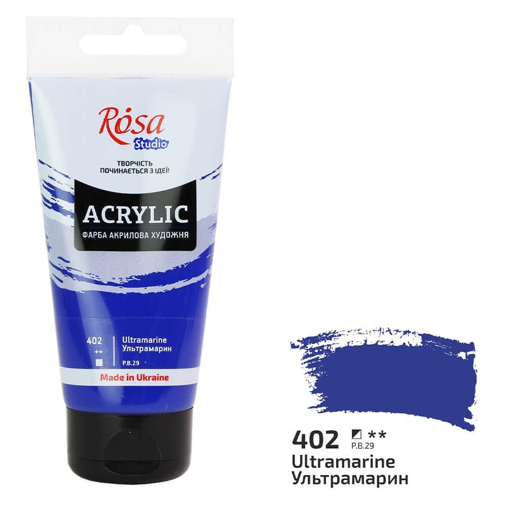Акрилова фарба Rosa Studio 402 75 мл Ультрамарин (32241402) - фото 1 Акрилова фарба Rosa Studio 402 75 мл Ультрамарин (32241402) - фото 1