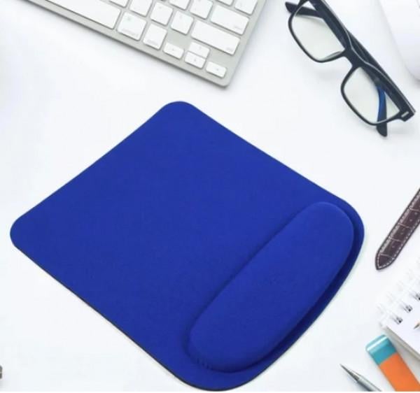 Коврик для мыши с подставкой под запястье эргономичный 23х21 см Голубой (КДМ-126-2)