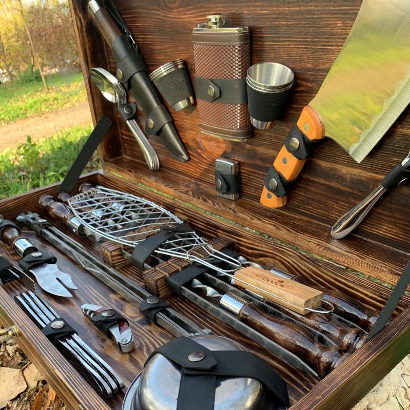 Набір шампурів Gorillas Market Бізон Gorillas BBQ у дерев'яній коробці (hub_XDSi53198) - фото 3 Набір шампурів Gorillas Market Бізон Gorillas BBQ у дерев'яній коробці (hub_XDSi53198) - фото 3