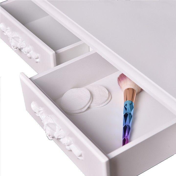 Туалетний столик Wooden Dresser C2 із табуретом Білий (3050) - фото 5 Туалетний столик Wooden Dresser C2 із табуретом Білий (3050) - фото 5