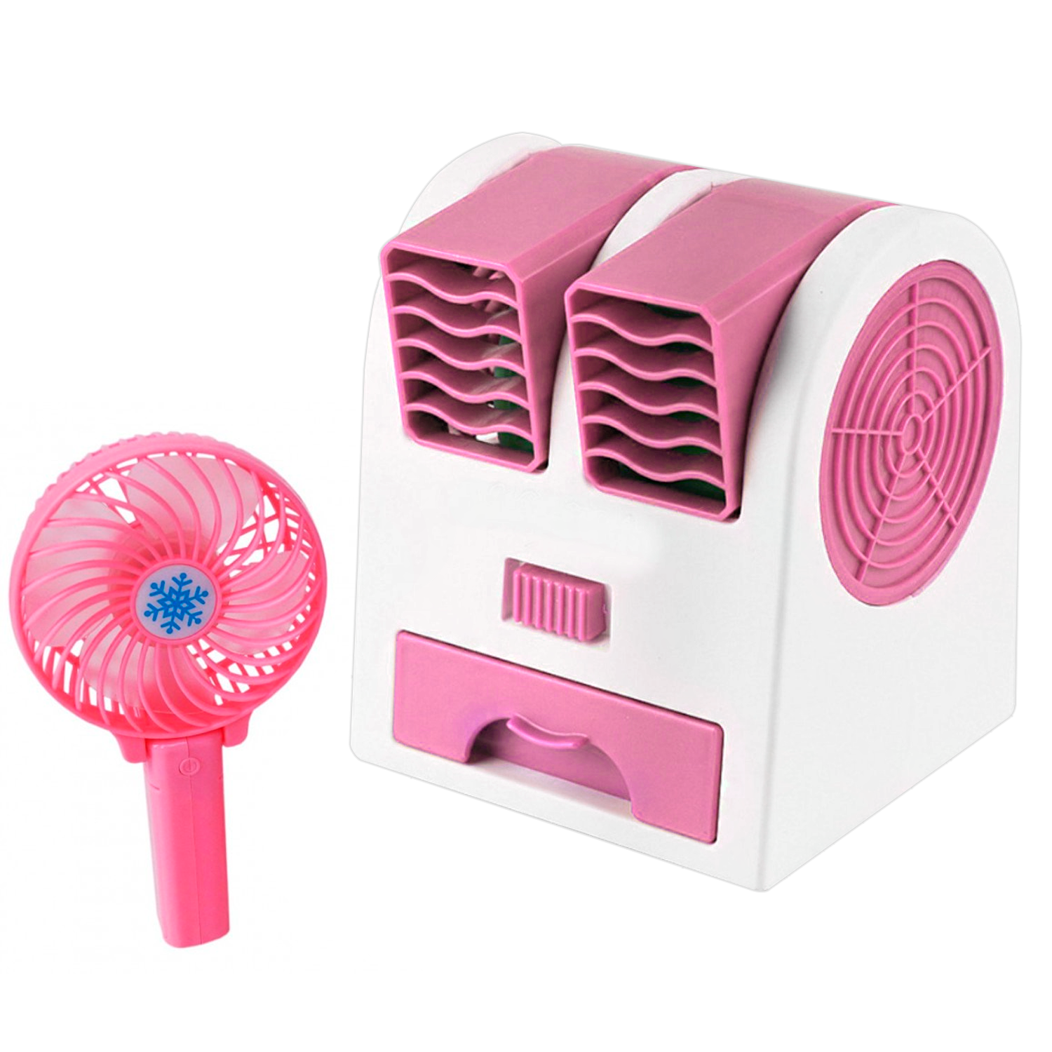 ᐉ Охладитель воздуха Air Mini Cooler и ручной вентилятор Handy Pink  (ed0a3876)