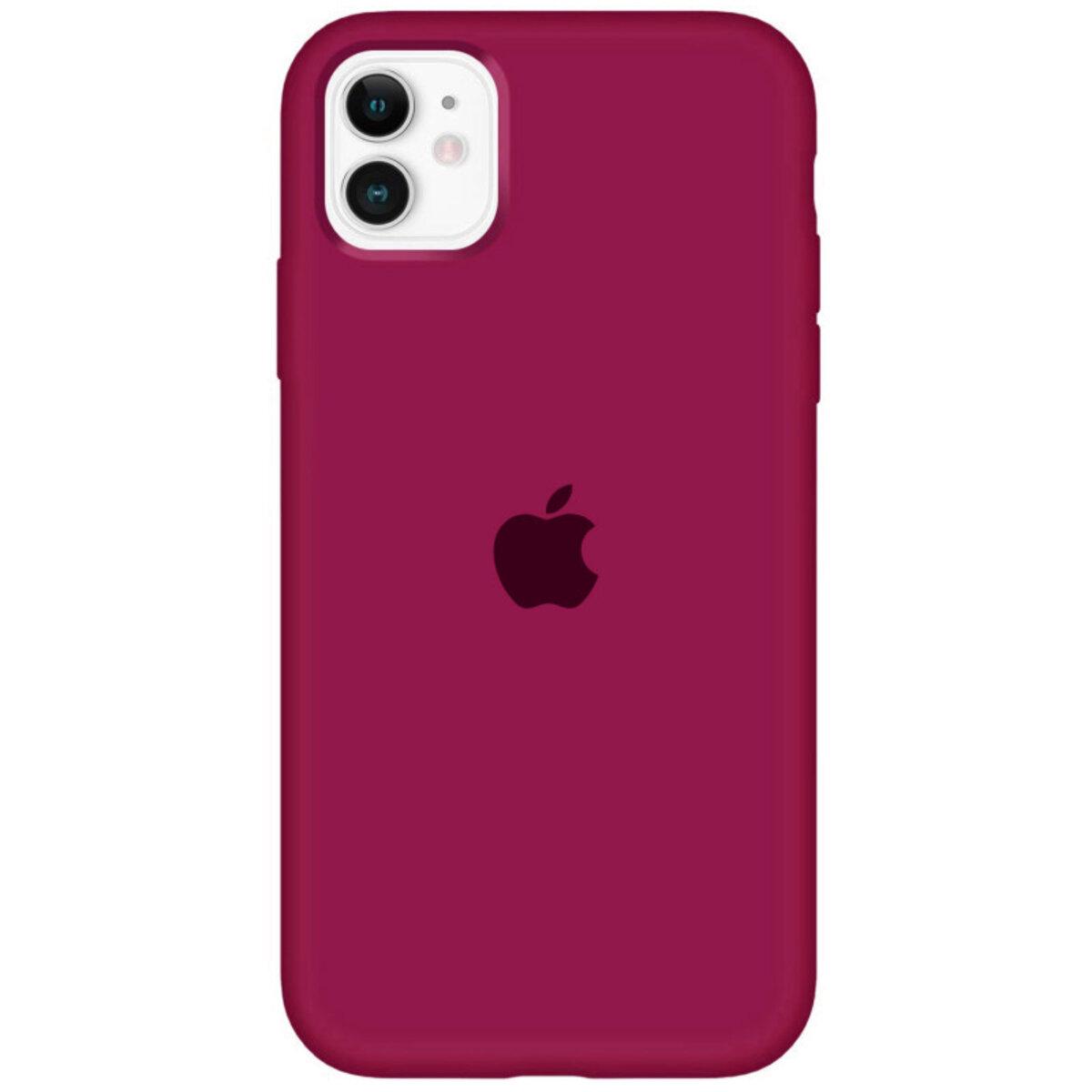 Противоударный чехол Silicone Full Case AA Open Cam для Apple iPhone 11 Maroon