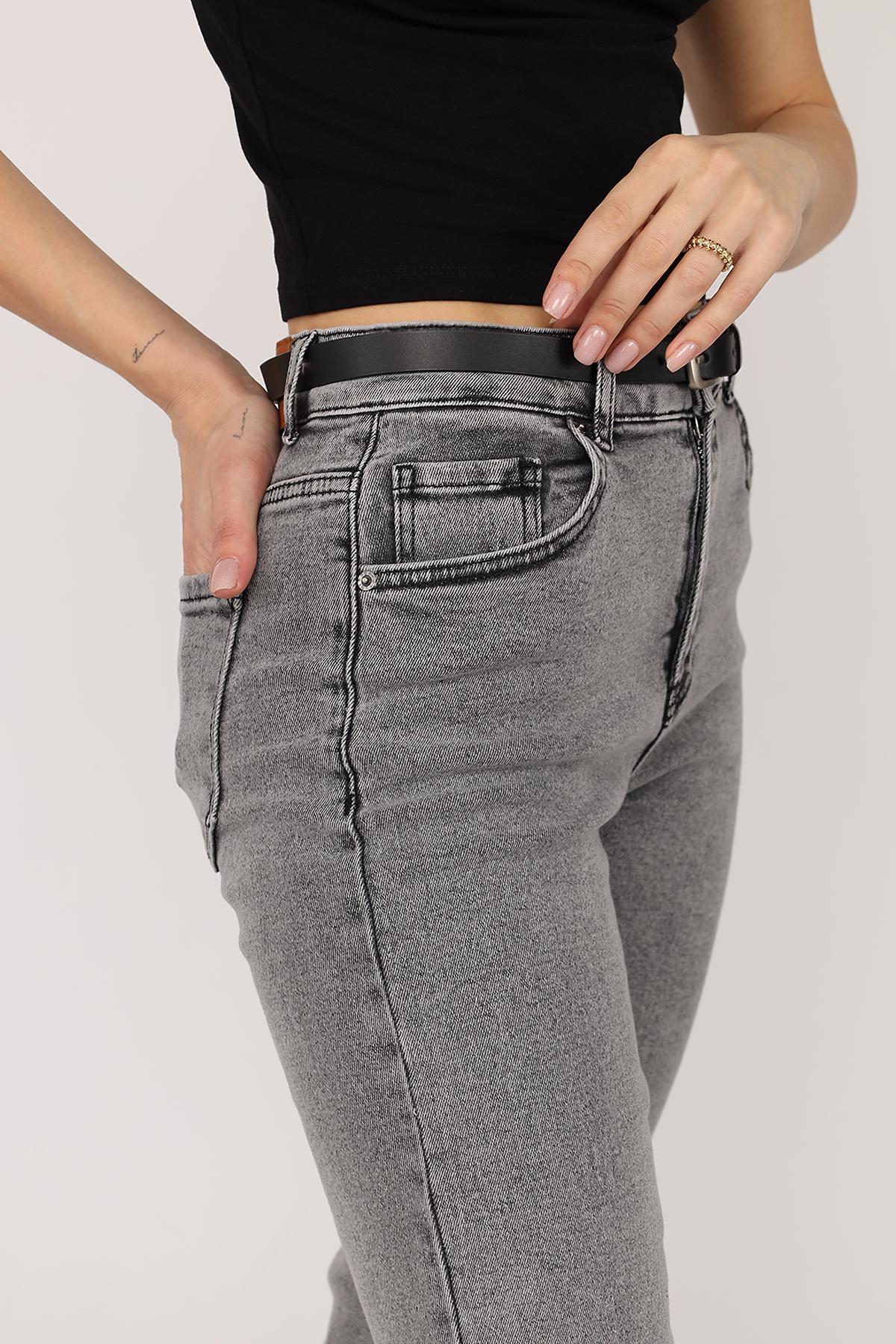 Джинсы женские Mom ЦБ-00270124 р. 48 Серый (SKT001045562) - фото 5