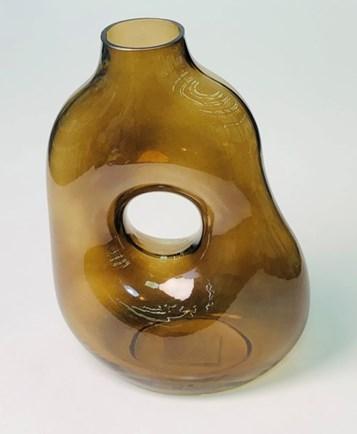 Ваза для цветов Olens Неоліт 17,5х17,5x25 см скло (102-951)