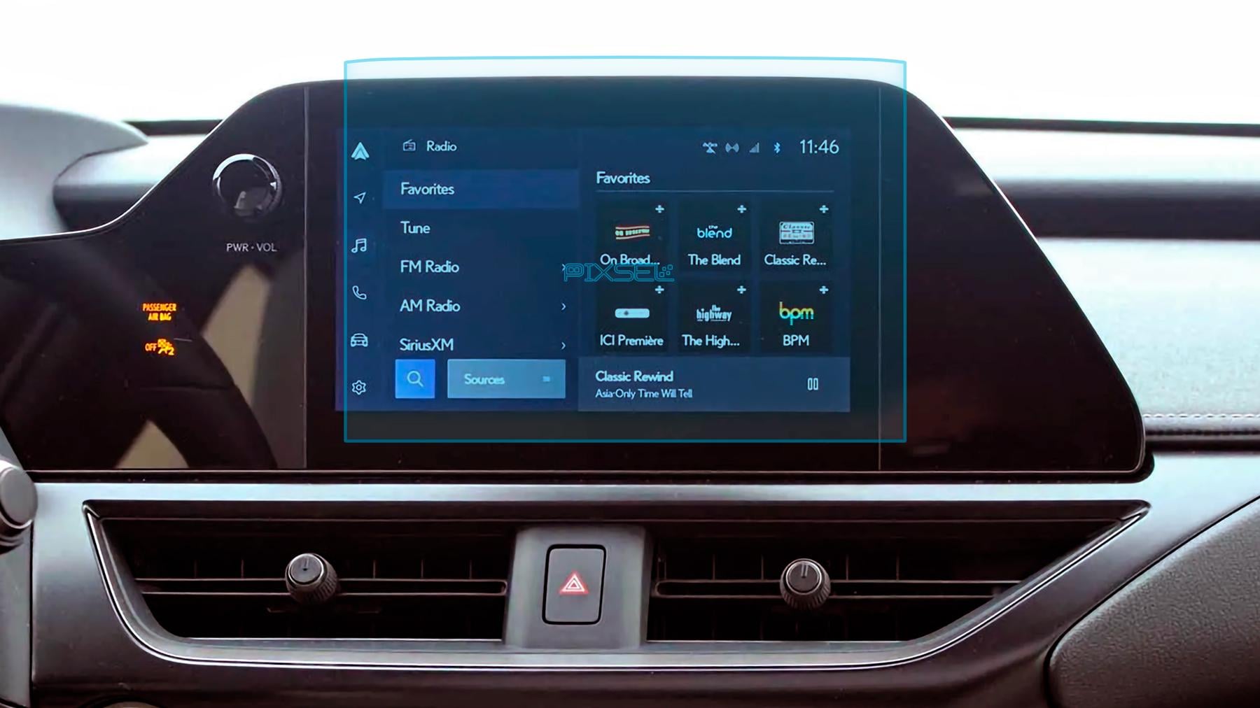 Захисне скло Pixsel гібридне матове на монітор Lexus UX 9,3“ 2021