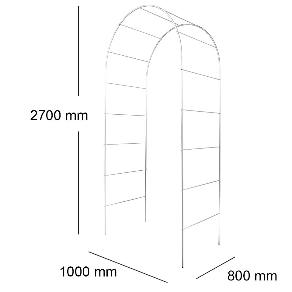 Опора для рослин арка садова 2700х1000х900 мм d 16 мм/d 8 мм (АС-D16/D8-2700*1000*900) - фото 2