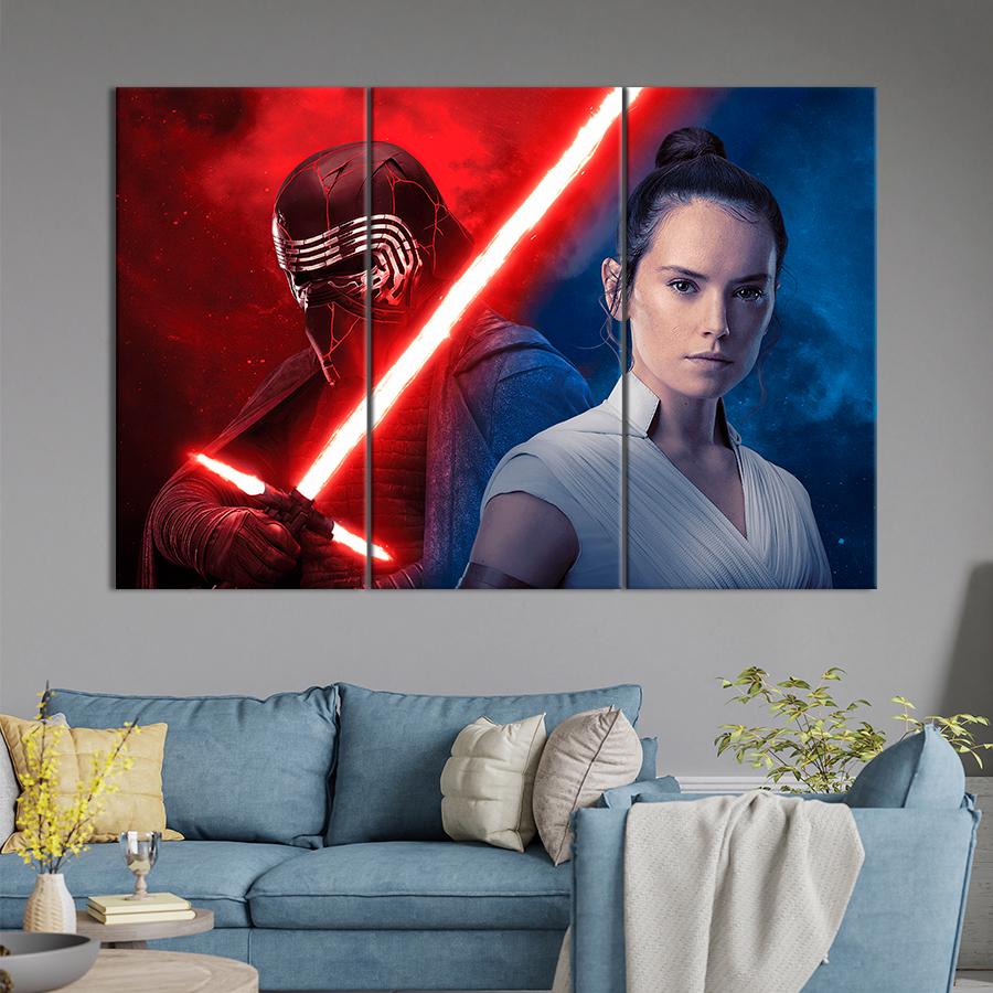 Настенний декор Постер с Кайло Реном и Рей 156x100 см (A14-3)