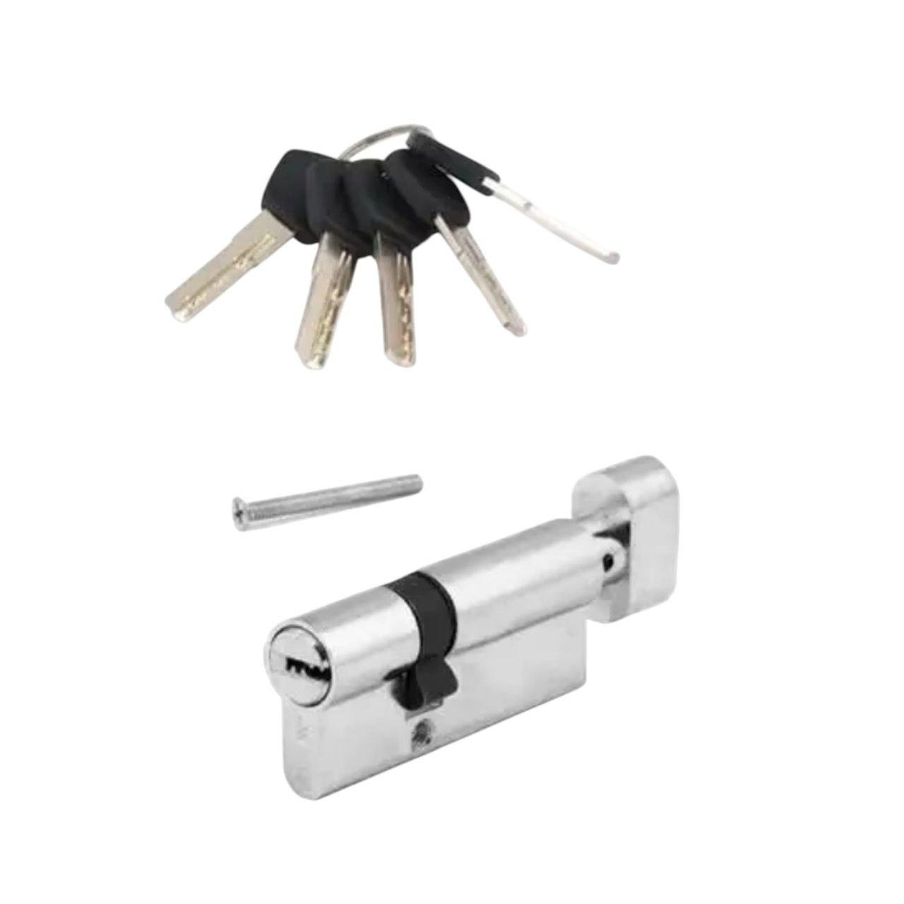 Цилиндр сердцевина АПЕКС DM 90С ключ-ключ для врезного замка 40х40 Хром (2635487650/К1586)