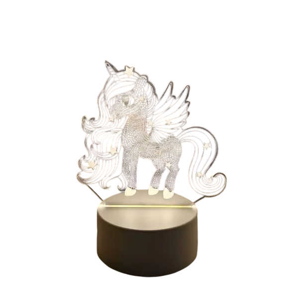 Светильник настольный 3D Единорожка от USB (SAM-321)