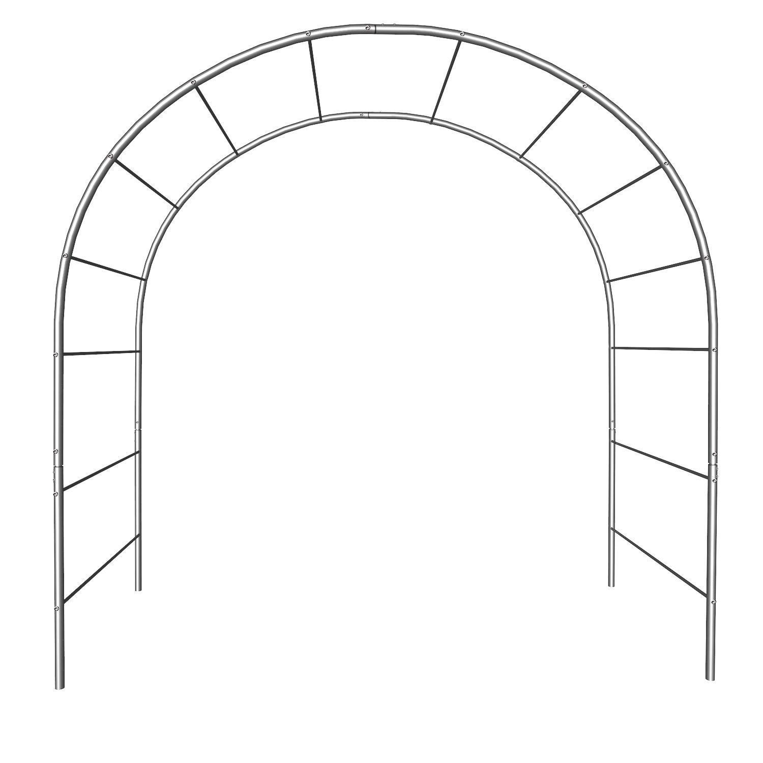Опора для рослин арка садова 2800х2200х750 мм d 24 мм/d 12 мм (АС-D24/D12-2800*2200*750) - фото 1