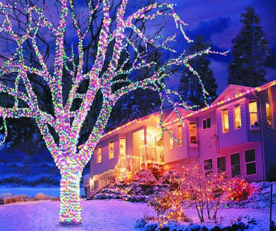 Гірлянда світлодіодна Нитка вулична 40 м 800 Led Різнокольоровий/Зелений дріт (1518249765) - фото 4