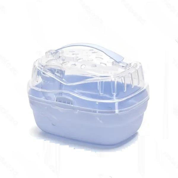 Переноска для хомяка с прозрачными стенками 20х16х14 см Синий (B40602K7E)