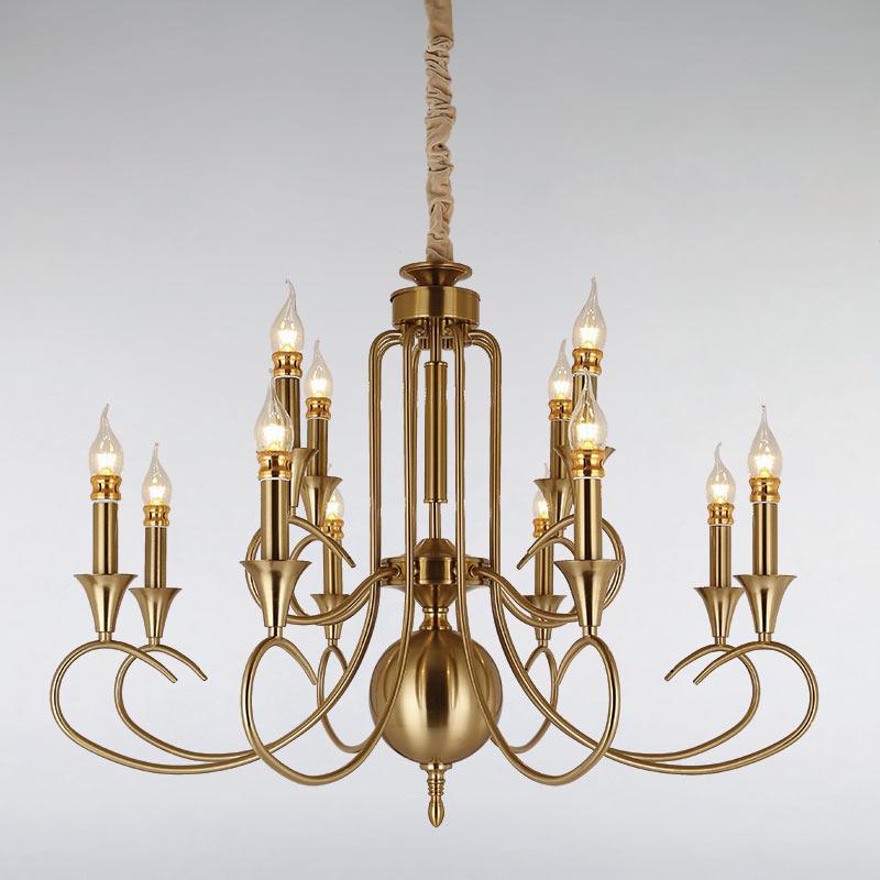 Люстра підвісна свічки Light House LS-13388-8+4 CU Бронзовий