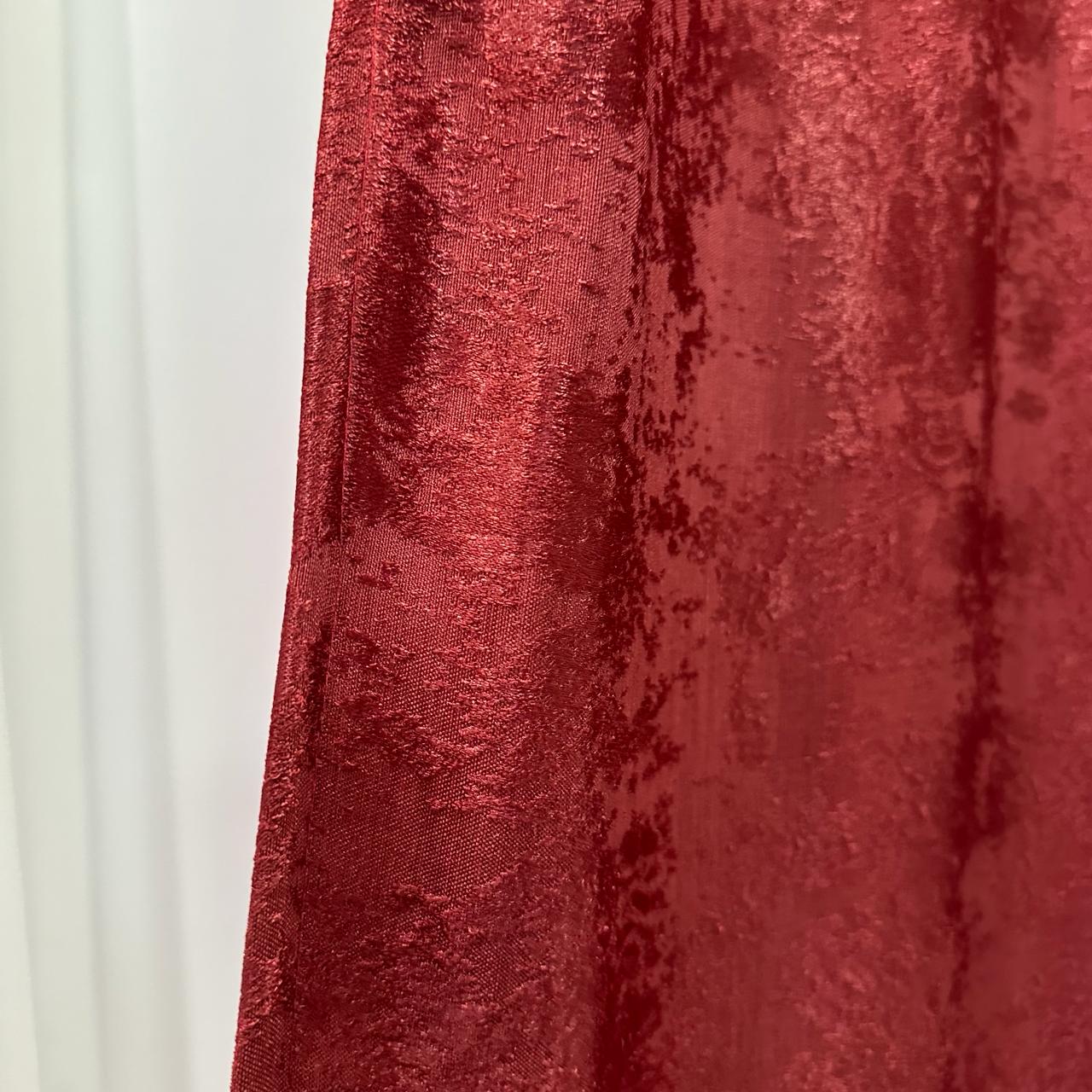Шторы жаккардовые с мраморным узором среднее затемнение 1,5x2,7 м 2 шт. Бордовый (К1039-10) - фото 3