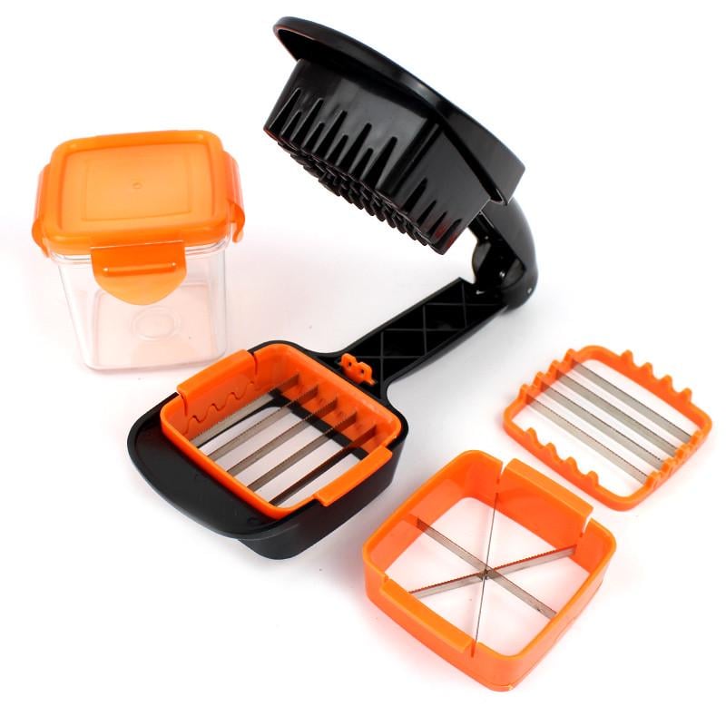 Овощерезка Delimano Nicer Dicer Quick 5в1 Черно-оранжевый (142143) - фото 2 Овощерезка Delimano Nicer Dicer Quick 5в1 Черно-оранжевый (142143) - фото 2